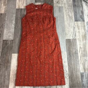 Anne Klein Dress, Size 6, Orange, Flowers